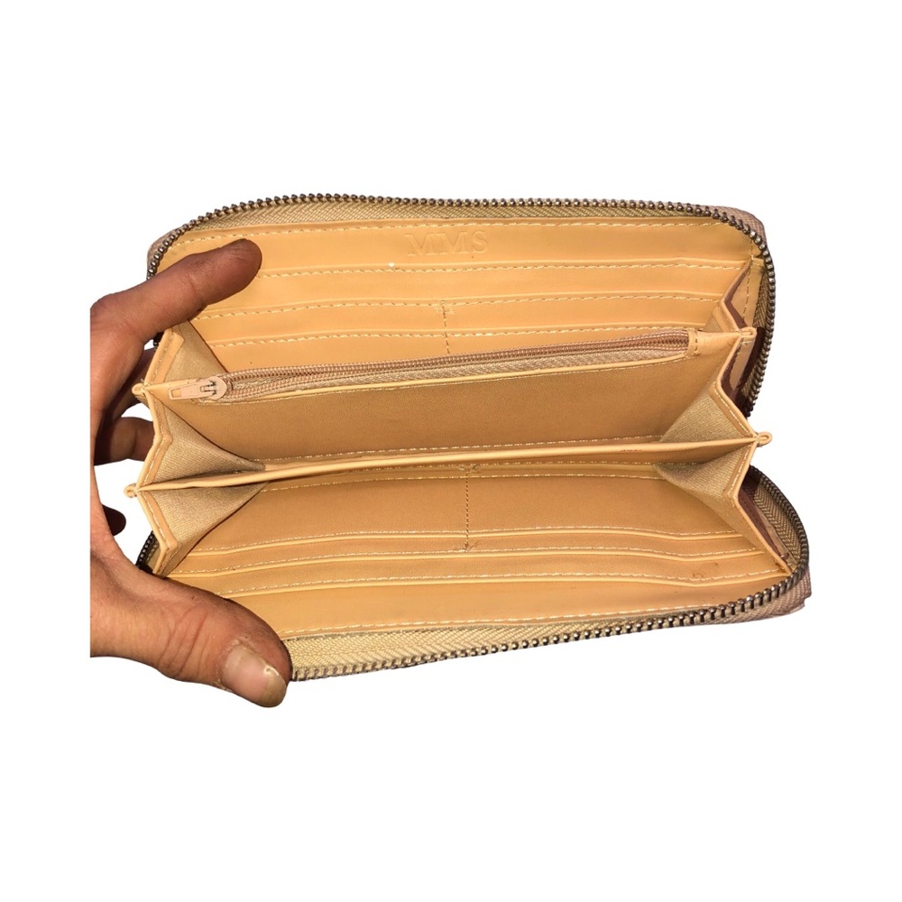 MMS Design Studio Cream Embossed Wallet - Picture 7 of 10
